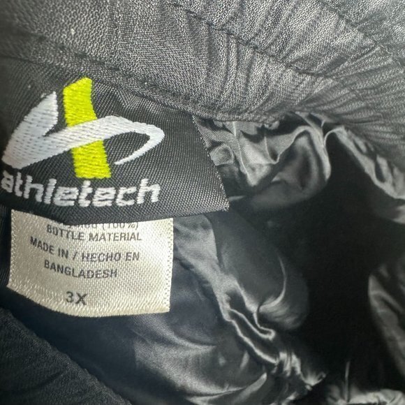 Athletech Womens 3x Black Snow Pants w/ Pockets & Zipper - Picture 4 of 8